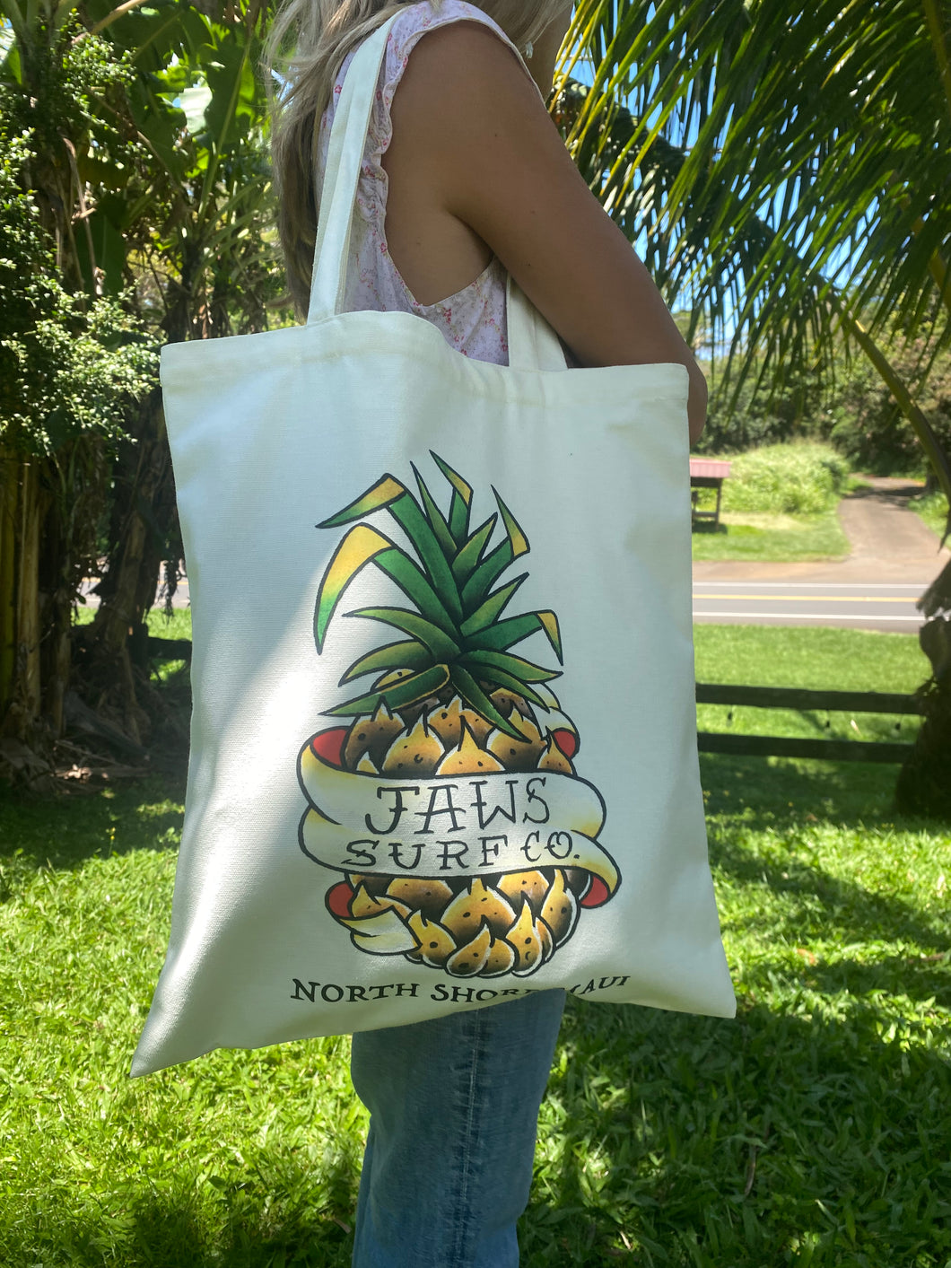 Jaws Pineapple Tote Bag